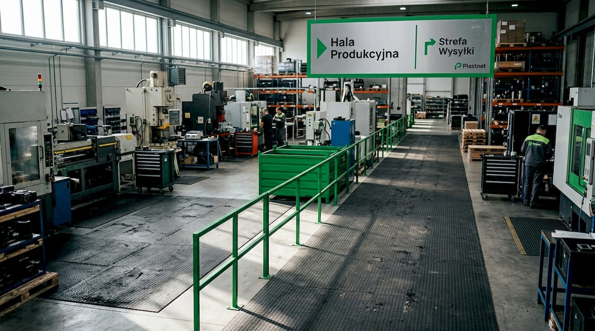 Gumowa wykładzina przemysłowa do zastosowania na posadzkach w halach produkcyjnych