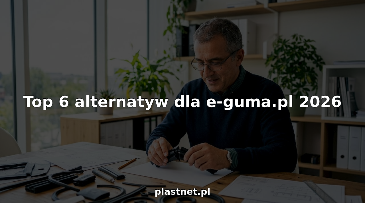 Inżynier uważnie analizuje próbki wyrobów gumowych przy swoim biurku.