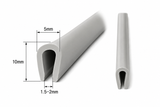 Kantenschutzdichtung Typ U PVC grau – Blechschutz Rant 1,5–2 mm, 5x10 mm