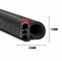 Verstärkte Scheibendichtung für Traktoren, Autos, Boote 26x16 mm – EPDM Kantenprofil