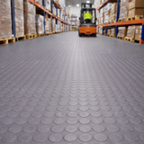 Gummibodenbelag grau TPE, Meterware METRO