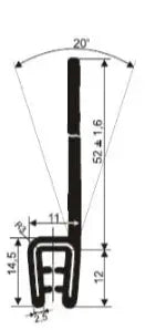 T-60 verstärkte Randdichtung mit Finne