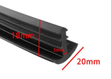 Dichtung für PV-Module Gummi Typ T 18x20 mm – Carport, Spalt 3 mm