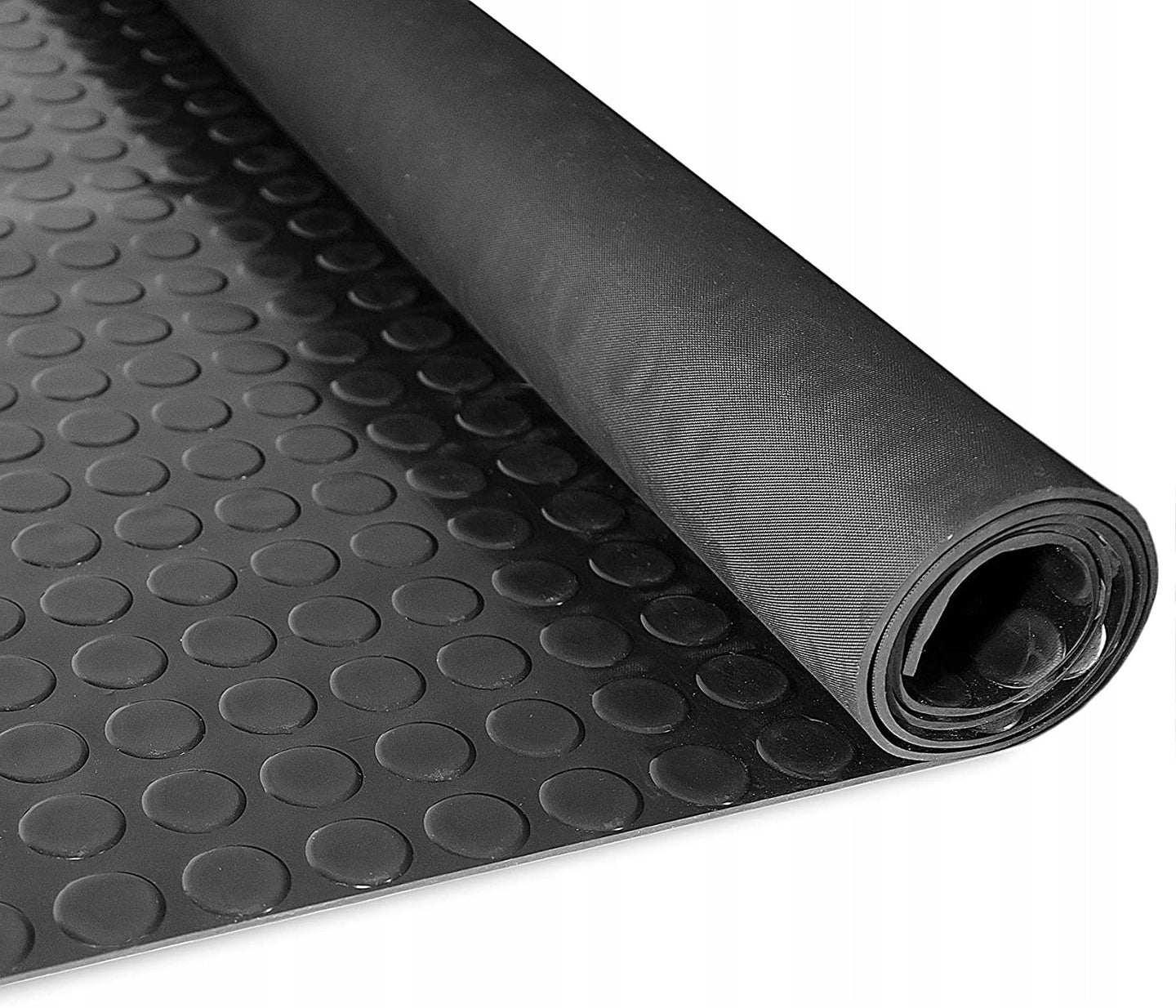 Noppen Anti-Rutsch-Matte Meterware 100x50-650 cm - Gummiläufer Noppenmatte (3mm) als Werkstatt-Boden, Gummi-Matte, Werkbank Auflage u. Boden-Matte - Gummi Matte für Keller, Anhänger